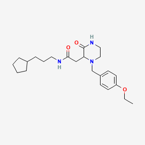 N-(3-cyclopentylpropyl)-2-[1-(4-ethoxybenzyl)-3-oxo-2-piperazinyl]acetamide