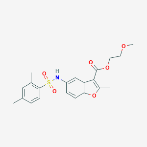 2-Methoxyethyl 5-{[(2,4-dimethylphenyl)sulfonyl]amino}-2-methyl-1-benzofuran-3-carboxylate