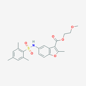 2-Methoxyethyl 5-[(mesitylsulfonyl)amino]-2-methyl-1-benzofuran-3-carboxylate