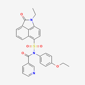 N-(4-ethoxyphenyl)-N-[(1-ethyl-2-oxo-1,2-dihydrobenzo[cd]indol-6-yl)sulfonyl]nicotinamide