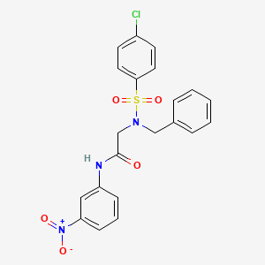 N~2~-benzyl-N~2~-[(4-chlorophenyl)sulfonyl]-N~1~-(3-nitrophenyl)glycinamide