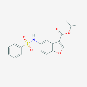 Isopropyl 5-{[(2,5-dimethylphenyl)sulfonyl]amino}-2-methyl-1-benzofuran-3-carboxylate