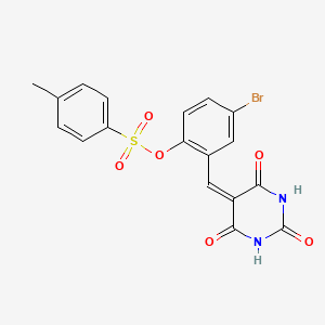 [4-Bromo-2-[(2,4,6-trioxo-1,3-diazinan-5-ylidene)methyl]phenyl] 4-methylbenzenesulfonate