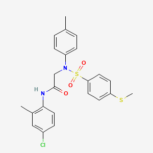 N~1~-(4-chloro-2-methylphenyl)-N~2~-(4-methylphenyl)-N~2~-{[4-(methylthio)phenyl]sulfonyl}glycinamide