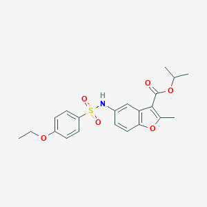 Isopropyl 5-{[(4-ethoxyphenyl)sulfonyl]amino}-2-methyl-1-benzofuran-3-carboxylate