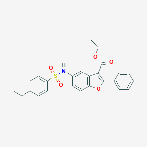 Ethyl 5-{[(4-isopropylphenyl)sulfonyl]amino}-2-phenyl-1-benzofuran-3-carboxylate