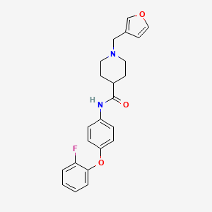 molecular formula C23H23FN2O3 B4919826 N-[4-(2-fluorophenoxy)phenyl]-1-(3-furylmethyl)-4-piperidinecarboxamide 