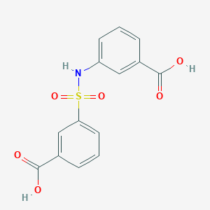 molecular formula C14H11NO6S B491987 3-{[(3-Carboxyphenyl)amino]sulfonyl}benzoic acid 