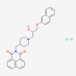 2-({1-[2-hydroxy-3-(2-naphthyloxy)propyl]-4-piperidinyl}methyl)-1H-benzo[de]isoquinoline-1,3(2H)-dione hydrochloride