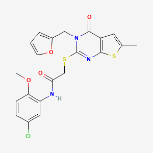 N-(5-chloro-2-methoxyphenyl)-2-{[3-(2-furylmethyl)-6-methyl-4-oxo-3,4-dihydrothieno[2,3-d]pyrimidin-2-yl]thio}acetamide