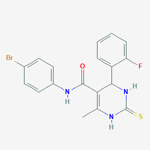 N-(4-bromophenyl)-4-(2-fluorophenyl)-6-methyl-2-sulfanylidene-1,2,3,4-tetrahydropyrimidine-5-carboxamide