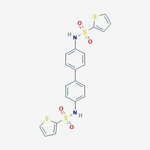 molecular formula C20H16N2O4S4 B492010 N-[4-[4-(噻吩-2-磺酰氨基)苯基]苯基]噻吩-2-磺酰胺 CAS No. 494827-53-1