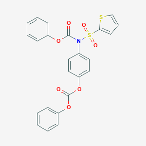 molecular formula C24H17NO7S2 B492011 4-[(Phenoxycarbonyl)(2-thienylsulfonyl)amino]phenyl phenyl carbonate CAS No. 494827-59-7