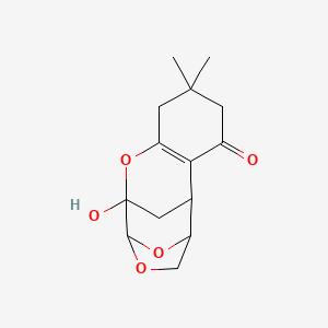 9-Hydroxy-5,5-dimethyl-8,11,15-trioxatetracyclo[7.4.1.110,13.02,7]pentadec-2(7)-en-3-one