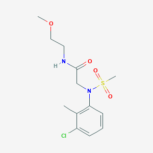 N~2~-(3-chloro-2-methylphenyl)-N~1~-(2-methoxyethyl)-N~2~-(methylsulfonyl)glycinamide