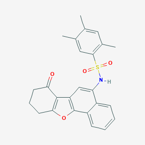 molecular formula C25H23NO4S B492016 2,4,5-三甲基-N-(7-氧代-7,8,9,10-四氢萘并[1,2-b][1]苯并呋喃-5-基)苯磺酰胺 CAS No. 494826-98-1
