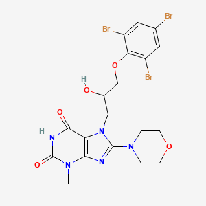 molecular formula C19H20Br3N5O5 B4920167 7-[2-Hydroxy-3-(2,4,6-tribromophenoxy)propyl]-3-methyl-8-morpholin-4-ylpurine-2,6-dione 