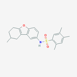 molecular formula C22H25NO3S B492018 2,4,5-三甲基-N-(8-甲基-6,7,8,9-四氢二苯并[b,d]呋喃-2-基)苯磺酰胺 CAS No. 494827-02-0
