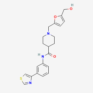 1-{[5-(hydroxymethyl)-2-furyl]methyl}-N-[3-(1,3-thiazol-4-yl)phenyl]-4-piperidinecarboxamide