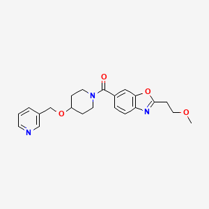 molecular formula C22H25N3O4 B4920191 [2-(2-Methoxyethyl)-1,3-benzoxazol-6-yl]-[4-(pyridin-3-ylmethoxy)piperidin-1-yl]methanone 