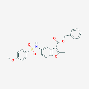 Benzyl 5-{[(4-methoxyphenyl)sulfonyl]amino}-2-methyl-1-benzofuran-3-carboxylate