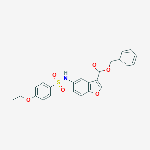 Benzyl 5-{[(4-ethoxyphenyl)sulfonyl]amino}-2-methyl-1-benzofuran-3-carboxylate