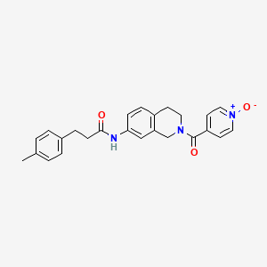 molecular formula C25H25N3O3 B4920314 3-(4-methylphenyl)-N-[2-(1-oxidoisonicotinoyl)-1,2,3,4-tetrahydro-7-isoquinolinyl]propanamide 