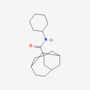 molecular formula C18H29NO B4920352 N-cyclohexyltricyclo[4.3.1.13,8]undecane-1-carboxamide 