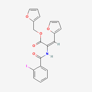 molecular formula C19H14INO5 B4920375 furan-2-ylmethyl (E)-3-(furan-2-yl)-2-[(2-iodobenzoyl)amino]prop-2-enoate 