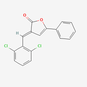 molecular formula C17H10Cl2O2 B4920425 (3E)-3-[(2,6-DICHLOROPHENYL)METHYLIDENE]-5-PHENYL-2,3-DIHYDROFURAN-2-ONE 