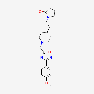 1-[2-(1-{[3-(4-methoxyphenyl)-1,2,4-oxadiazol-5-yl]methyl}-4-piperidinyl)ethyl]-2-pyrrolidinone