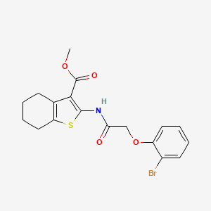 METHYL 2-[2-(2-BROMOPHENOXY)ACETAMIDO]-4,5,6,7-TETRAHYDRO-1-BENZOTHIOPHENE-3-CARBOXYLATE