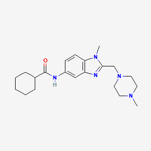 molecular formula C21H31N5O B4920459 N-{1-Methyl-2-[(4-methylpiperazin-1-YL)methyl]-1H-1,3-benzodiazol-5-YL}cyclohexanecarboxamide 