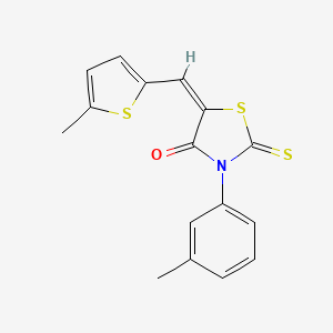 3-(3-methylphenyl)-5-[(5-methyl-2-thienyl)methylene]-2-thioxo-1,3-thiazolidin-4-one