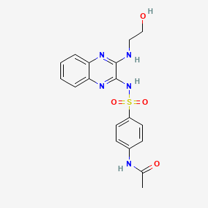 molecular formula C18H19N5O4S B4920468 N-[4-[[3-(2-hydroxyethylamino)quinoxalin-2-yl]sulfamoyl]phenyl]acetamide 