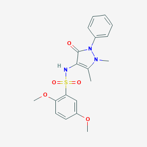 molecular formula C19H21N3O5S B492048 N-(1,5-二甲基-3-氧代-2-苯基-2,3-二氢-1H-吡唑-4-基)-2,5-二甲氧基苯磺酰胺 CAS No. 725215-60-1