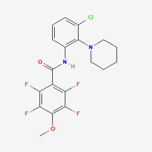 N-[3-chloro-2-(1-piperidinyl)phenyl]-2,3,5,6-tetrafluoro-4-methoxybenzamide