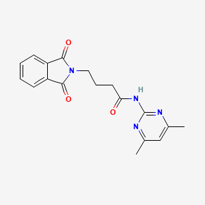 molecular formula C18H18N4O3 B4920540 N-(4,6-DIMETHYLPYRIMIDIN-2-YL)-4-(1,3-DIOXO-2,3-DIHYDRO-1H-ISOINDOL-2-YL)BUTANAMIDE 