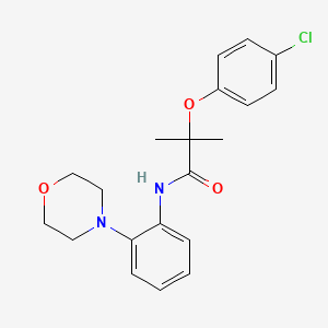 2-(4-chlorophenoxy)-2-methyl-N-[2-(4-morpholinyl)phenyl]propanamide