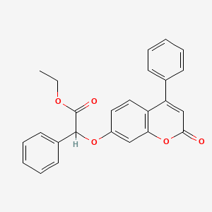 ethyl [(2-oxo-4-phenyl-2H-chromen-7-yl)oxy](phenyl)acetate