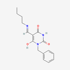 molecular formula C16H19N3O3 B4920584 (5Z)-1-benzyl-5-[(butylamino)methylidene]pyrimidine-2,4,6(1H,3H,5H)-trione 