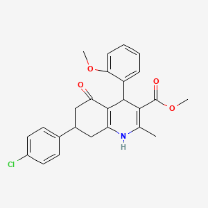 Methyl 7-(4-chlorophenyl)-4-(2-methoxyphenyl)-2-methyl-5-oxo-1,4,5,6,7,8-hexahydroquinoline-3-carboxylate