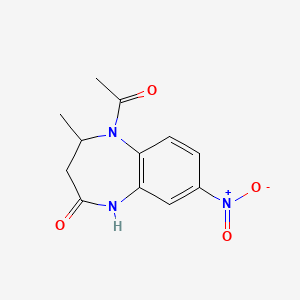 5-acetyl-4-methyl-8-nitro-1,3,4,5-tetrahydro-2H-1,5-benzodiazepin-2-one