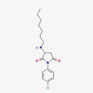 1-(4-Chlorophenyl)-3-(heptylamino)pyrrolidine-2,5-dione