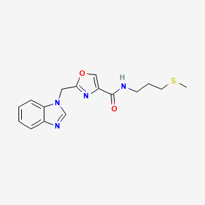 2-(1H-benzimidazol-1-ylmethyl)-N-[3-(methylthio)propyl]-1,3-oxazole-4-carboxamide