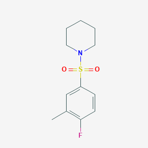 molecular formula C12H16FNO2S B492067 1-(4-Fluoro-3-methylphenyl)sulfonylpiperidine CAS No. 825611-18-5