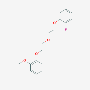 molecular formula C18H21FO4 B4920704 1-[2-[2-(2-Fluorophenoxy)ethoxy]ethoxy]-2-methoxy-4-methylbenzene 