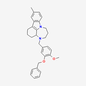 4-[3-(benzyloxy)-4-methoxybenzyl]-11-methyl-1,2,3,3a,4,5,6,7-octahydro[1,4]diazepino[3,2,1-jk]carbazole