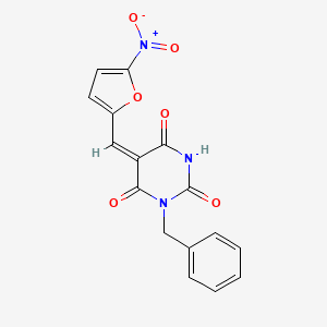 1-benzyl-5-[(5-nitro-2-furyl)methylene]-2,4,6(1H,3H,5H)-pyrimidinetrione