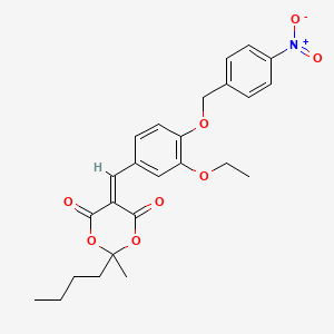 2-butyl-5-{3-ethoxy-4-[(4-nitrobenzyl)oxy]benzylidene}-2-methyl-1,3-dioxane-4,6-dione